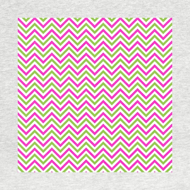 Pink & Green Stripes by StripePatterns